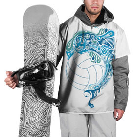 Накидка на куртку 3D с принтом Волейбол 22 в Петрозаводске, 100% полиэстер |  | 