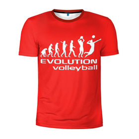 Мужская футболка 3D спортивная с принтом Волейбол 23 в Петрозаводске, 100% полиэстер с улучшенными характеристиками | приталенный силуэт, круглая горловина, широкие плечи, сужается к линии бедра | evolution | volleyball | волейбол