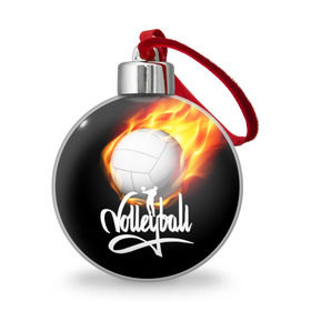Ёлочный шар с принтом Волейбол 28 в Петрозаводске, Пластик | Диаметр: 77 мм | volleyball | волейбол