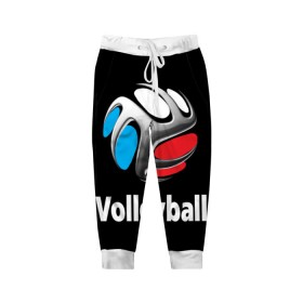 Детские брюки 3D с принтом Волейбол 29 в Петрозаводске, 100% полиэстер | манжеты по низу, эластичный пояс регулируется шнурком, по бокам два кармана без застежек, внутренняя часть кармана из мелкой сетки | volleyball | волейбол