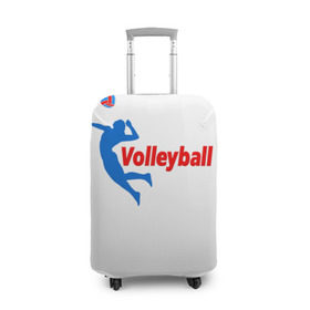 Чехол для чемодана 3D с принтом Волейбол 31 в Петрозаводске, 86% полиэфир, 14% спандекс | двустороннее нанесение принта, прорези для ручек и колес | volleyball | волейбол