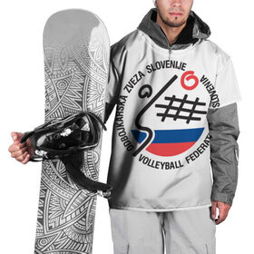 Накидка на куртку 3D с принтом Волейбол 43 в Петрозаводске, 100% полиэстер |  | 