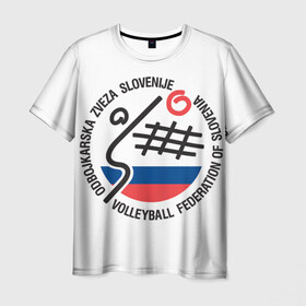 Мужская футболка 3D с принтом Волейбол 43 в Петрозаводске, 100% полиэфир | прямой крой, круглый вырез горловины, длина до линии бедер | 