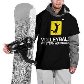 Накидка на куртку 3D с принтом Волейбол 67 в Петрозаводске, 100% полиэстер |  | volleyball | western australia | волейбол