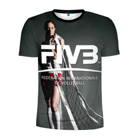 Мужская футболка 3D спортивная с принтом Волейбол 80 в Петрозаводске, 100% полиэстер с улучшенными характеристиками | приталенный силуэт, круглая горловина, широкие плечи, сужается к линии бедра | fiv3 | volleyball | волейбол