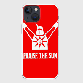 Чехол для iPhone 13 mini с принтом Dark Souls 4 в Петрозаводске,  |  | dark souls | praise the sun | you died | дарк соулс
