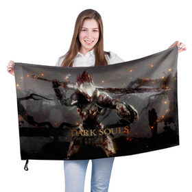 Флаг 3D с принтом Dark Souls 8 в Петрозаводске, 100% полиэстер | плотность ткани — 95 г/м2, размер — 67 х 109 см. Принт наносится с одной стороны | dark souls | praise the sun | you died | дарк соулс