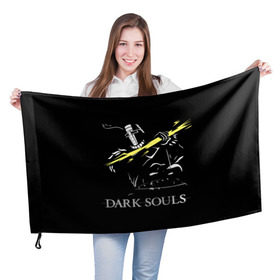Флаг 3D с принтом Dark Souls 25 в Петрозаводске, 100% полиэстер | плотность ткани — 95 г/м2, размер — 67 х 109 см. Принт наносится с одной стороны | dark souls | praise the sun | you died | дарк соулс