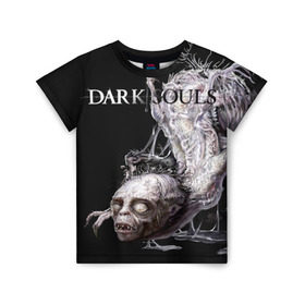 Детская футболка 3D с принтом Dark Souls 31 в Петрозаводске, 100% гипоаллергенный полиэфир | прямой крой, круглый вырез горловины, длина до линии бедер, чуть спущенное плечо, ткань немного тянется | dark souls | praise the sun | you died | дарк соулс