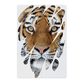 Магнитный плакат 2Х3 с принтом Ярость тигра в Петрозаводске, Полимерный материал с магнитным слоем | 6 деталей размером 9*9 см | tiger | дикая кошка | тигр | хищник