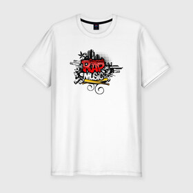 Мужская футболка премиум с принтом Gangsta Rap music в Петрозаводске, 92% хлопок, 8% лайкра | приталенный силуэт, круглый вырез ворота, длина до линии бедра, короткий рукав | 