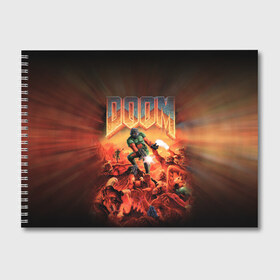 Альбом для рисования с принтом Doom 1993 в Петрозаводске, 100% бумага
 | матовая бумага, плотность 200 мг. | Тематика изображения на принте: 