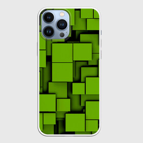 Чехол для iPhone 13 Pro Max с принтом Зеленые кубики в Петрозаводске,  |  | кубы | текстура