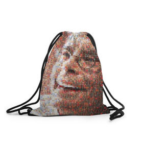 Рюкзак-мешок 3D с принтом Стивен Кинг 5 в Петрозаводске, 100% полиэстер | плотность ткани — 200 г/м2, размер — 35 х 45 см; лямки — толстые шнурки, застежка на шнуровке, без карманов и подкладки | stephen king | стивен кинг