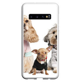 Чехол для Samsung Galaxy S10 с принтом Дивные собачки в Петрозаводске, Силикон | Область печати: задняя сторона чехла, без боковых панелей | весёлый | животное | зверёк | игривый | классный | красивый | лучший друг человека | любимец | милый | охрана | пёс | питомец | прикольный | смешной | собака | собачонка | ум | щенок | щеночек