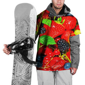 Накидка на куртку 3D с принтом Ягоды в Петрозаводске, 100% полиэстер |  | Тематика изображения на принте: малина | ягода | ягодка | ягодная