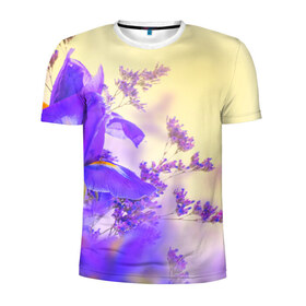 Мужская футболка 3D спортивная с принтом Цветы в Петрозаводске, 100% полиэстер с улучшенными характеристиками | приталенный силуэт, круглая горловина, широкие плечи, сужается к линии бедра | лепесток | природа | цветок | яркая