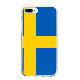 Чехол для iPhone 7Plus/8 Plus матовый с принтом Швеция в Петрозаводске, Силикон | Область печати: задняя сторона чехла, без боковых панелей | сборная | футбол