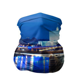 Бандана-труба 3D с принтом Москва в Петрозаводске, 100% полиэстер, ткань с особыми свойствами — Activecool | плотность 150‒180 г/м2; хорошо тянется, но сохраняет форму | moscow | город | ночной | пейзаж