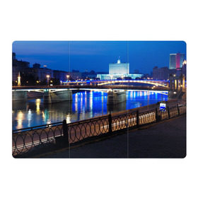 Магнитный плакат 3Х2 с принтом Москва в Петрозаводске, Полимерный материал с магнитным слоем | 6 деталей размером 9*9 см | moscow | город | ночной | пейзаж