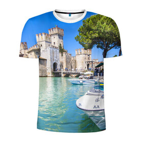 Мужская футболка 3D спортивная с принтом Италия в Петрозаводске, 100% полиэстер с улучшенными характеристиками | приталенный силуэт, круглая горловина, широкие плечи, сужается к линии бедра | europe | italy | вода | европа | ес | италия | каникулы | катера | отдых | отпуск | пляж | солнце | туризм
