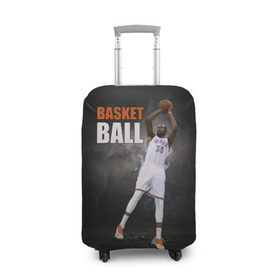 Чехол для чемодана 3D с принтом Basketball в Петрозаводске, 86% полиэфир, 14% спандекс | двустороннее нанесение принта, прорези для ручек и колес | nba | баскетбол | баскетболист | спорт