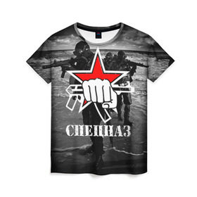 Женская футболка 3D с принтом Спецназ 17 в Петрозаводске, 100% полиэфир ( синтетическое хлопкоподобное полотно) | прямой крой, круглый вырез горловины, длина до линии бедер | россия | спецназ