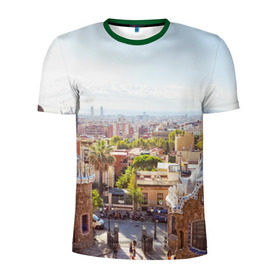 Мужская футболка 3D спортивная с принтом Барселона (Испания) в Петрозаводске, 100% полиэстер с улучшенными характеристиками | приталенный силуэт, круглая горловина, широкие плечи, сужается к линии бедра | barcelona | europe | spain | барселона | европа | ес | испания | каталония | отдых | отпуск | туризм