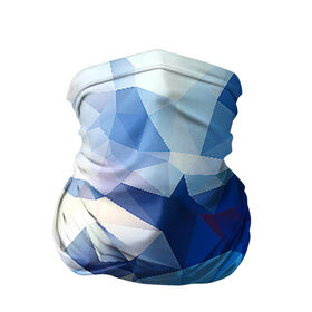 Бандана-труба 3D с принтом Абстракция в Петрозаводске, 100% полиэстер, ткань с особыми свойствами — Activecool | плотность 150‒180 г/м2; хорошо тянется, но сохраняет форму | полигоны | синий | треугольники