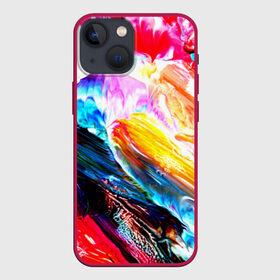 Чехол для iPhone 13 mini с принтом Абстракция красок в Петрозаводске,  |  | color | paint | red | абстракция красок | брызги | краска | красный