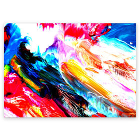 Поздравительная открытка с принтом Абстракция красок в Петрозаводске, 100% бумага | плотность бумаги 280 г/м2, матовая, на обратной стороне линовка и место для марки
 | color | paint | red | абстракция красок | брызги | краска | красный