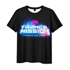 Мужская футболка 3D с принтом Trancemission 2 в Петрозаводске, 100% полиэфир | прямой крой, круглый вырез горловины, длина до линии бедер | Тематика изображения на принте: trancemission |   |  trance mission | транс миссия | трансмиссия