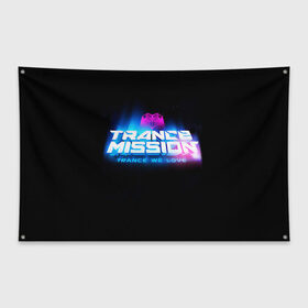 Флаг-баннер с принтом Trancemission 2 в Петрозаводске, 100% полиэстер | размер 67 х 109 см, плотность ткани — 95 г/м2; по краям флага есть четыре люверса для крепления | trancemission |   |  trance mission | транс миссия | трансмиссия