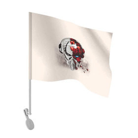 Флаг для автомобиля с принтом Пиратская станция 5 в Петрозаводске, 100% полиэстер | Размер: 30*21 см | Тематика изображения на принте: and | dnb | drumm | pirate | station | бэйс | драм | пиратская | станция