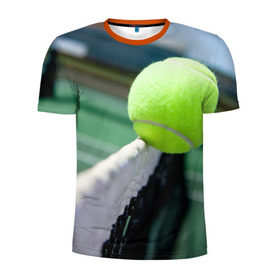 Мужская футболка 3D спортивная с принтом Теннис в Петрозаводске, 100% полиэстер с улучшенными характеристиками | приталенный силуэт, круглая горловина, широкие плечи, сужается к линии бедра | надаль | тенис