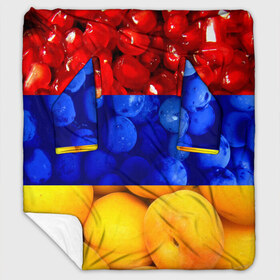 Плед с рукавами с принтом Флаг Армении в Петрозаводске, 100% полиэстер | Закругленные углы, все края обработаны. Ткань не мнется и не растягивается. Размер 170*145 | армения | гранат | персик | слива | страны | флаг армении | фрукты