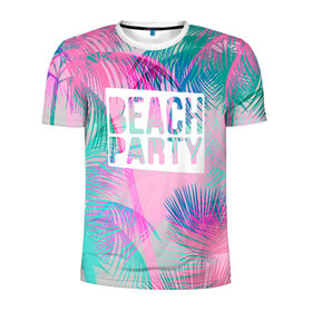 Мужская футболка 3D спортивная с принтом Beach Party 2 в Петрозаводске, 100% полиэстер с улучшенными характеристиками | приталенный силуэт, круглая горловина, широкие плечи, сужается к линии бедра | beach | party | summer | swag | trend | вечеринка | лето | популярное | сваг | свег | тренд | хит
