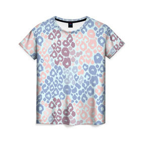Женская футболка 3D с принтом Panton Leo в Петрозаводске, 100% полиэфир ( синтетическое хлопкоподобное полотно) | прямой крой, круглый вырез горловины, длина до линии бедер | леопард | пятна | цветные