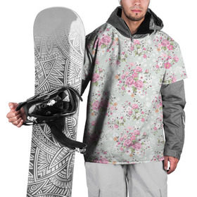 Накидка на куртку 3D с принтом Flower pattern в Петрозаводске, 100% полиэстер |  | Тематика изображения на принте: белый | паттерн | розовый | цветы