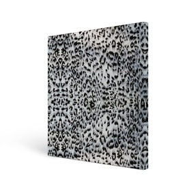 Холст квадратный с принтом White Jaguar в Петрозаводске, 100% ПВХ |  | Тематика изображения на принте: барс | леопард | ягуар