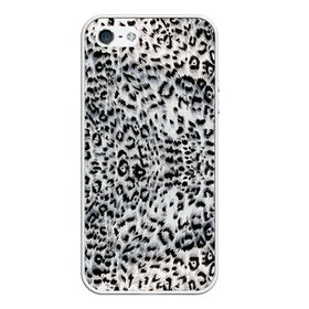 Чехол для iPhone 5/5S матовый с принтом White Jaguar в Петрозаводске, Силикон | Область печати: задняя сторона чехла, без боковых панелей | Тематика изображения на принте: 
