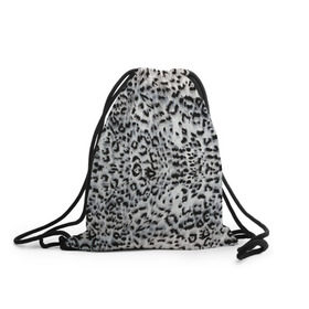 Рюкзак-мешок 3D с принтом White Jaguar в Петрозаводске, 100% полиэстер | плотность ткани — 200 г/м2, размер — 35 х 45 см; лямки — толстые шнурки, застежка на шнуровке, без карманов и подкладки | барс | леопард | ягуар