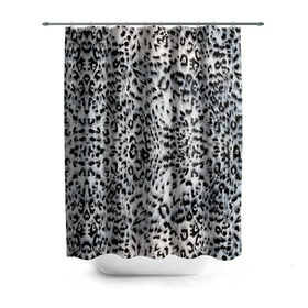 Штора 3D для ванной с принтом White Jaguar в Петрозаводске, 100% полиэстер | плотность материала — 100 г/м2. Стандартный размер — 146 см х 180 см. По верхнему краю — пластиковые люверсы для креплений. В комплекте 10 пластиковых колец | барс | леопард | ягуар