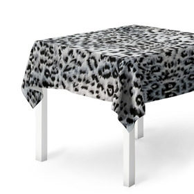 Скатерть 3D с принтом White Jaguar в Петрозаводске, 100% полиэстер (ткань не мнется и не растягивается) | Размер: 150*150 см | барс | леопард | ягуар