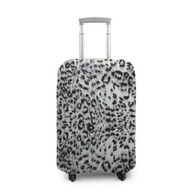 Чехол для чемодана 3D с принтом White Jaguar в Петрозаводске, 86% полиэфир, 14% спандекс | двустороннее нанесение принта, прорези для ручек и колес | Тематика изображения на принте: барс | леопард | ягуар