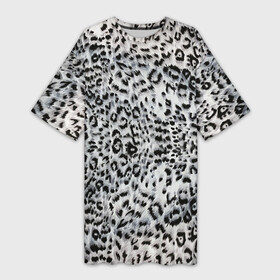 Платье-футболка 3D с принтом White Jaguar в Петрозаводске,  |  | барс | леопард | ягуар