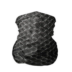 Бандана-труба 3D с принтом Черная кожа в Петрозаводске, 100% полиэстер, ткань с особыми свойствами — Activecool | плотность 150‒180 г/м2; хорошо тянется, но сохраняет форму | змея | текстура