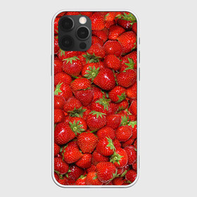 Чехол для iPhone 12 Pro Max с принтом Клубнички в Петрозаводске, Силикон |  | красный | летний | фото | ягода