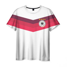 Мужская футболка 3D с принтом Сборная Германии по футболу в Петрозаводске, 100% полиэфир | прямой крой, круглый вырез горловины, длина до линии бедер | germany