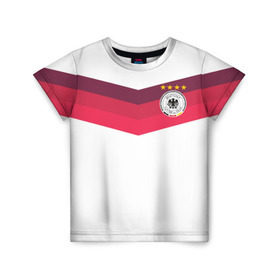 Детская футболка 3D с принтом Сборная Германии по футболу в Петрозаводске, 100% гипоаллергенный полиэфир | прямой крой, круглый вырез горловины, длина до линии бедер, чуть спущенное плечо, ткань немного тянется | Тематика изображения на принте: germany